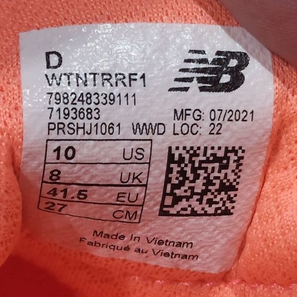 New Balance Women's FuelCore Nitrel V1 Trail Running Shoe in Fiji size 10 New - Picture 7 of 7